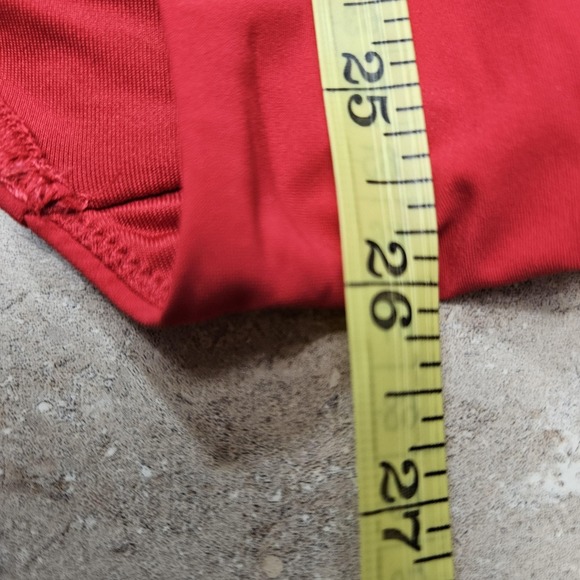 Calvin Klein Swimsuit‎ Womens Small Red One Piece Zip Front Swimwear Logo New - Picture 8 of 13
